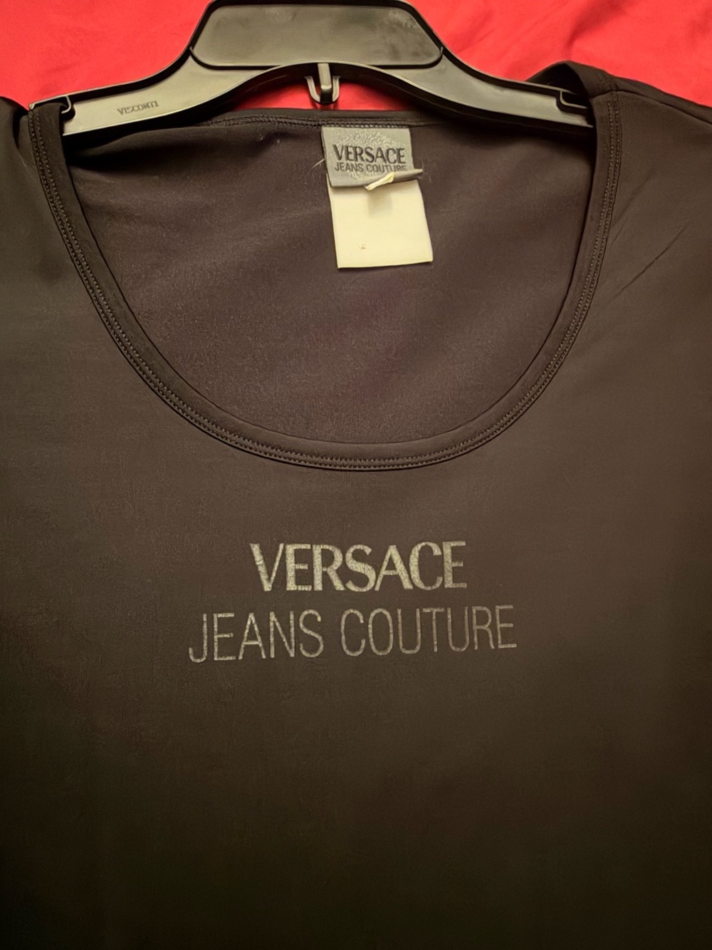 ✨Versace✨ Jeans Collection Black Short-Sleeve Scoop Neck Tee - Picture 4 of 5
